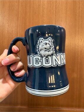 UConn Huskies Embossed Coffee Tea Mug Navy Connecticut